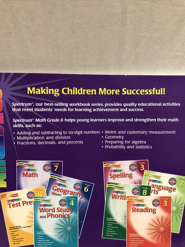 Spectrum Ser.: Math, Grade 6 by Thomas Richards, Carson-Dellosa Publishing Staff gallery