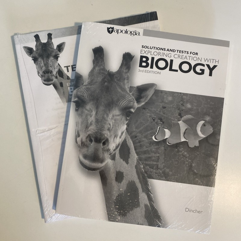 Apologia Biology Solutions Manual & Tests Packet Kit Sealed Cut Cover