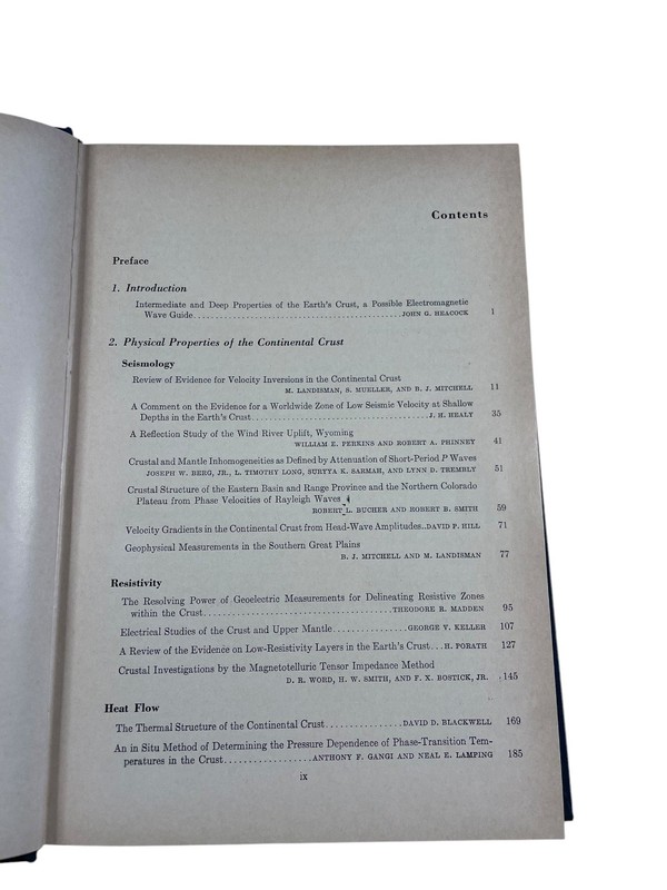 The Structure & Physical Properties of Earth's Crust Heacock 1971 AGU Monograph gallery