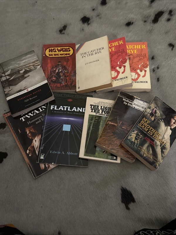 Lot of 10 Fiction Books Paperbacks including 3x Catcher in the Rye