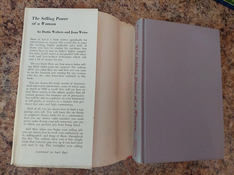 THE SELLING POWER OF A WOMAN By Dottie Walters & Joan Weiss 1962 HC DJ gallery