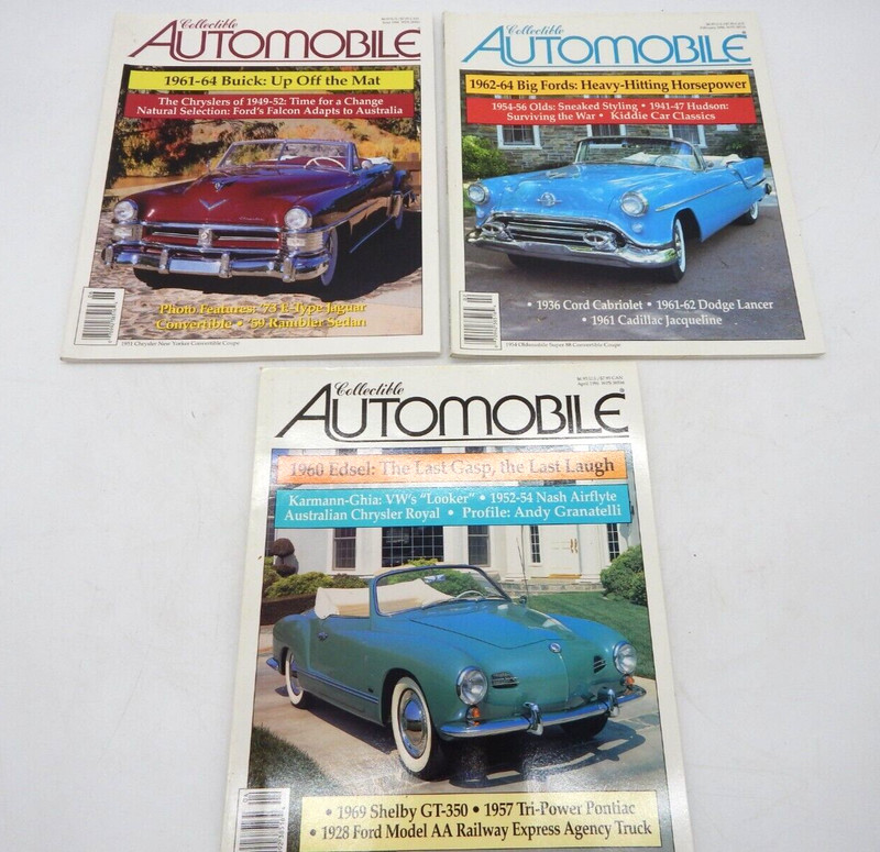 Lot of 3 Collectible Automobile Magazine 1996 & 1998