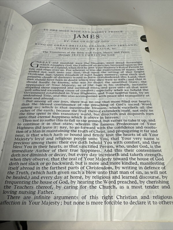 Holy Bible King James Version cross section reference as shown gallery