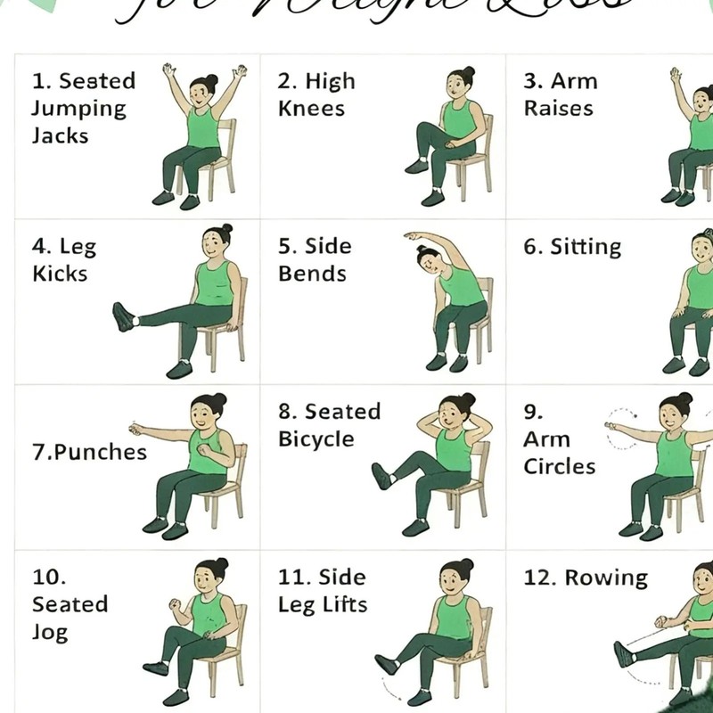 2 Pcs Chair Yoga For Seniors: Simple Exercises For A Rapid Weight Loss Fitness gallery