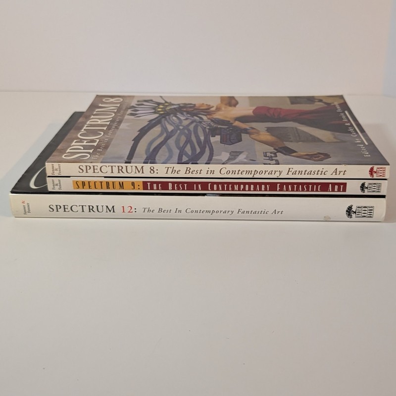 Spectrum Lot Best in Contemporary Fantastic Art Books, 8, 9 & 12, 1 HC & 2 PB gallery