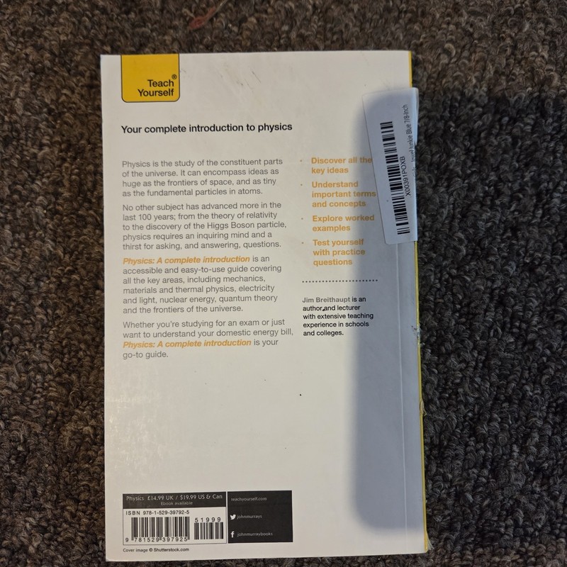 Physics: A complete Introduction (Teach Yourself), Breithaupt, Jim, Good Book gallery