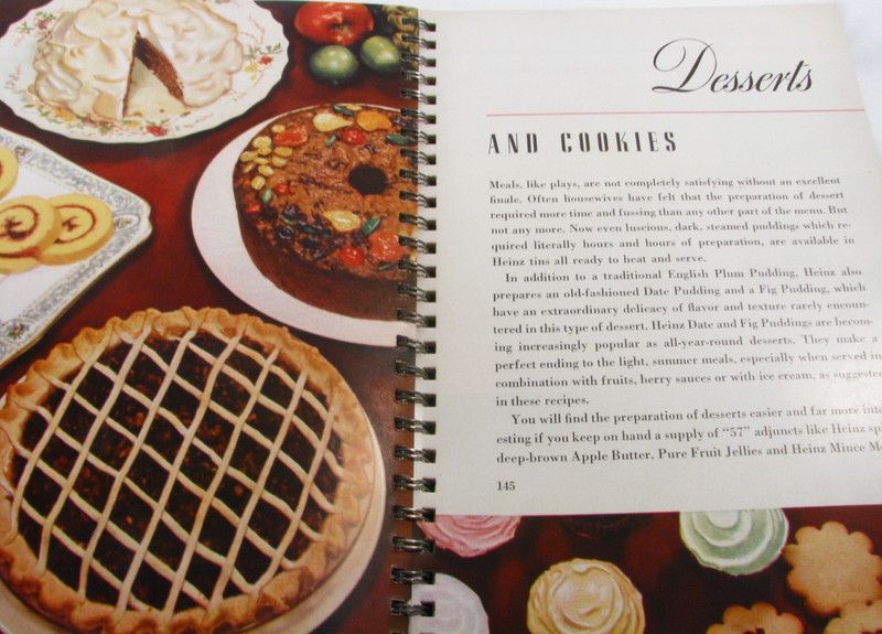 Vintage Heinz Recipe Book Spiral Bound 1939 Ring Wire Bound WWII Cookbook gallery