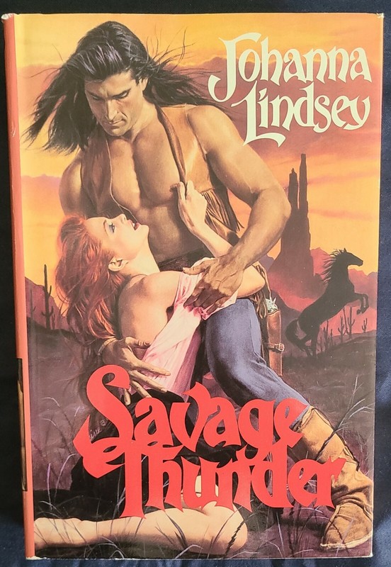 Savage Thunder Johanna Lindsey Hardcover Book 1989 Vintage Romance
