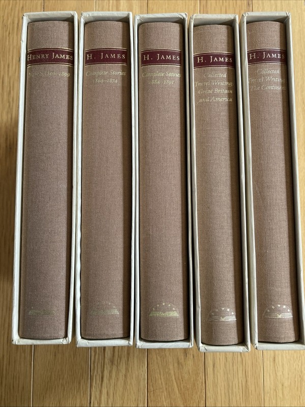 The Library of America 5 Vol. Lot Slipcases Henry James #64, 65, 107, 111, 139