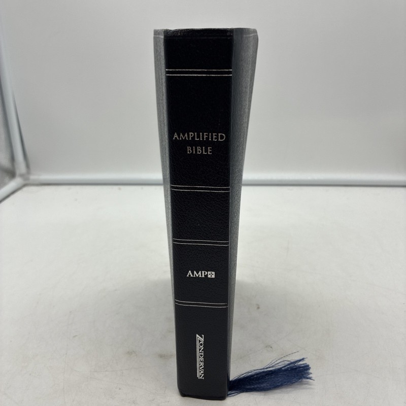 Amplified Bible Zondervan 1987 Bonded Leather Navy Blue Excellent gallery