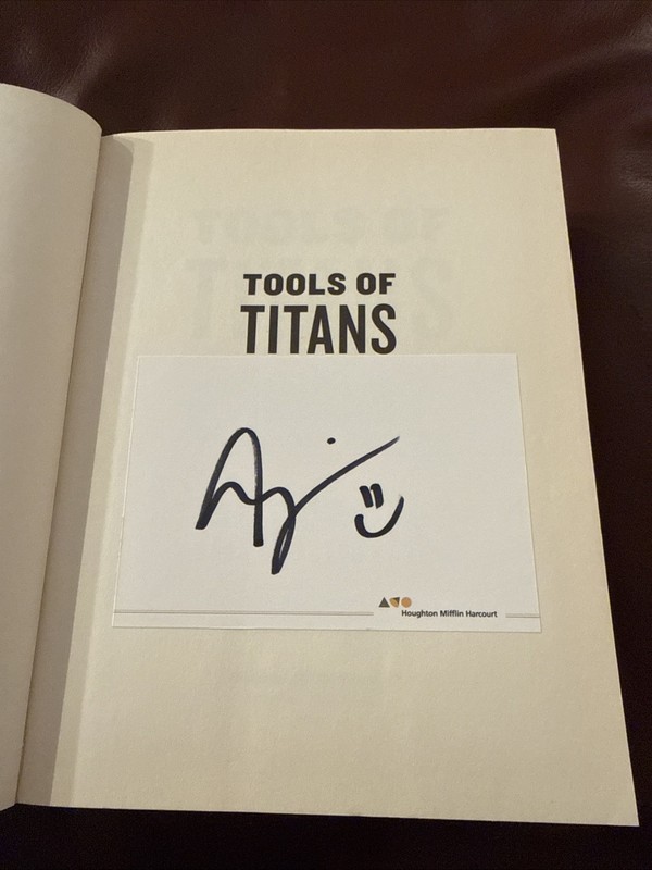 SIGNED Timothy Ferriss Tools of Titans Hardcover Book NEW gallery