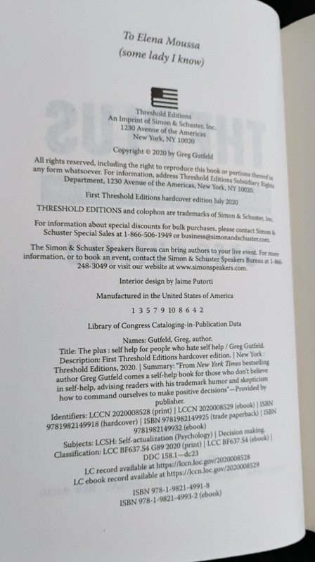 SIGNED! - THE PLUS by Greg GUTFELD ! - 1st Edition / 1st Printing - COA gallery