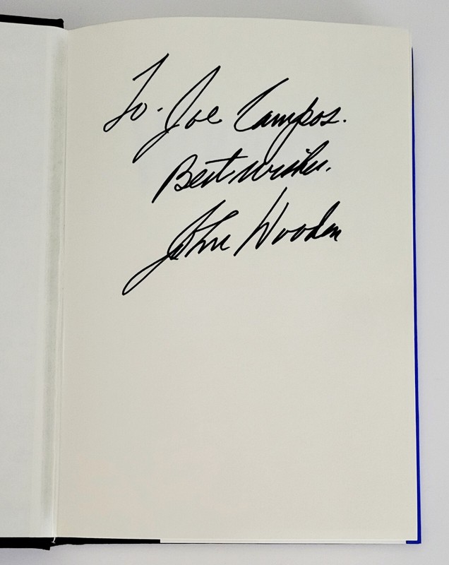 JOHN WOODEN Signed Book WOODEN 1997 First Edition Hardcover - Autographed gallery