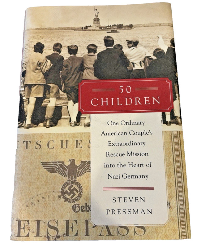 50 Children Steven Pressman First Edition HC DJ Holocaust Jewish Rescue WWII
