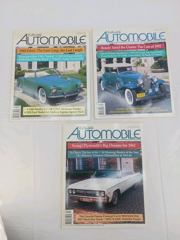 Lot of 3 Collectible Automobile Magazines 1996 April October December Car Magazi