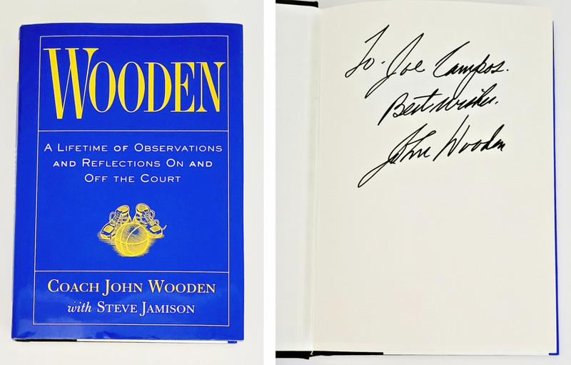 JOHN WOODEN Signed Book WOODEN 1997 First Edition Hardcover – Autographed