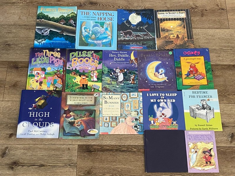 Lot of 16 Children Bedtime Story books (8HC, 8PB)- The Napping House, Goodnight