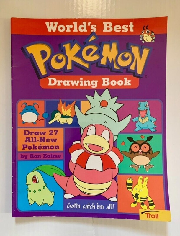 World’s Best Pokémon Drawing Book by Ron Zalme 1999 Published by Troll Paperback
