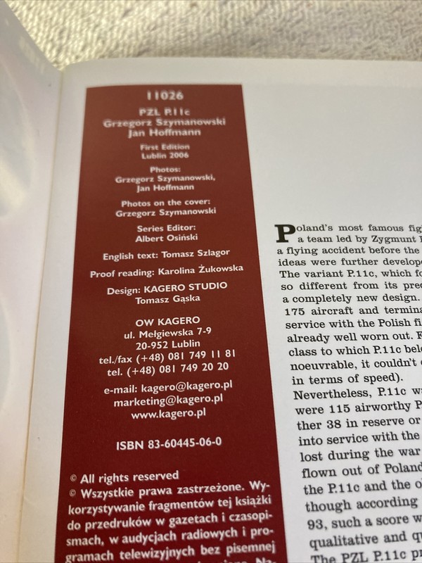 Topshots PZL P.11c 194 Photo Book Kagero gallery