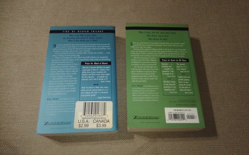 Bill Myers Book Lot 2 Paperback First Edition_Eli-2000_Blood Of Heaven-1996 gallery