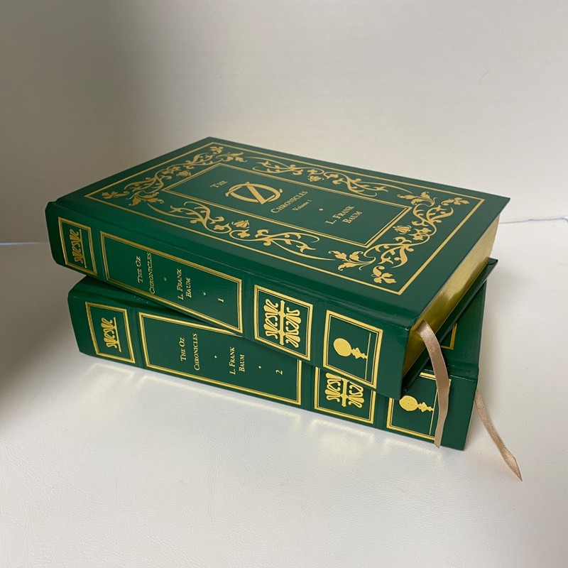 OZ CHRONICLES •• L. FRANK BAUM • VOL 1 & 2 • LEATHER GIFT ED Wizard of Oz 2003