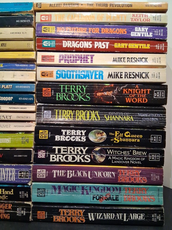 VTG Mixed Book Lot of 30 Fantasy Sci-fi: Brooks Hambly Del Rey ACE Books & MORE! gallery