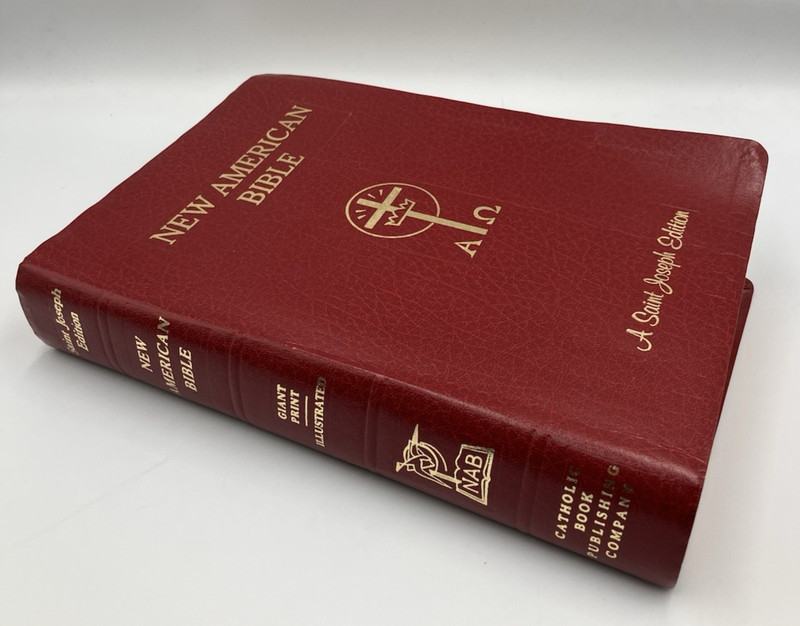 St. Joseph New American Bible 1992 Large Print Helps Edition Burgundy Cover