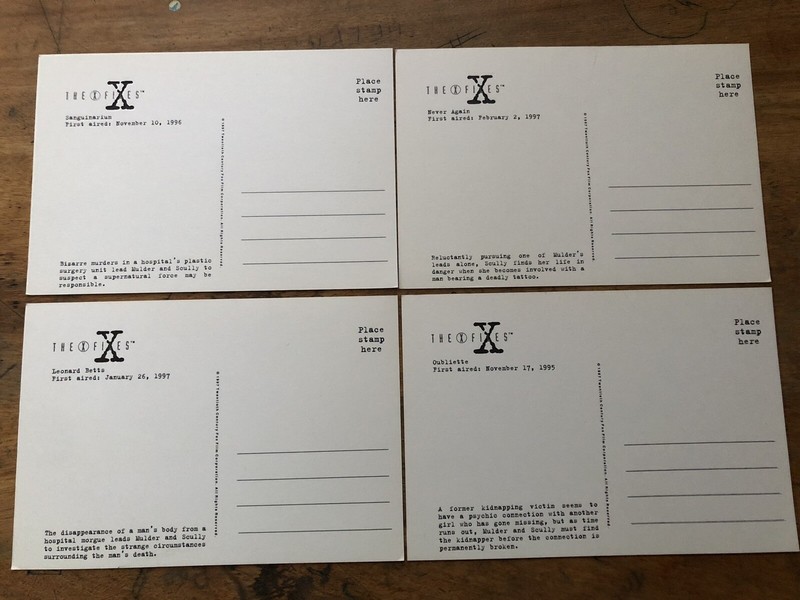 Lot of 21 The X-Files Postcards Unused 1997 Unexplained Phenomena Scully Vintage gallery