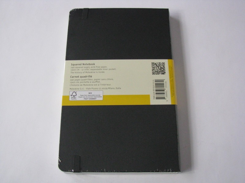 Moleskine Classic Black Hardcover Squared Notebook 240 Pages 5” x 8-1/4” SEALED gallery