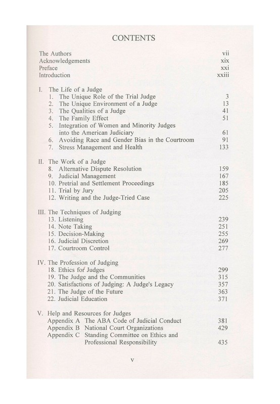 The Judge's Book - National Conference of State Trial Judges HC 1994 2nd Ed W6 gallery