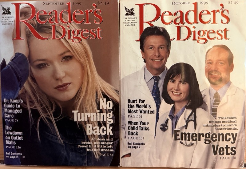 1999 September October 2 READER’S DIGEST MAGAZINE History Short Stories Articles