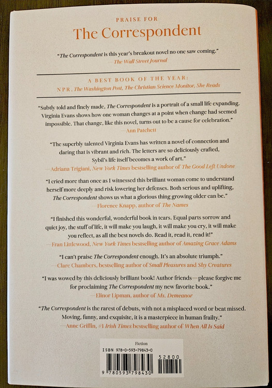 The Correspondent by Virginia Evans SIGNED New Hardcover gallery