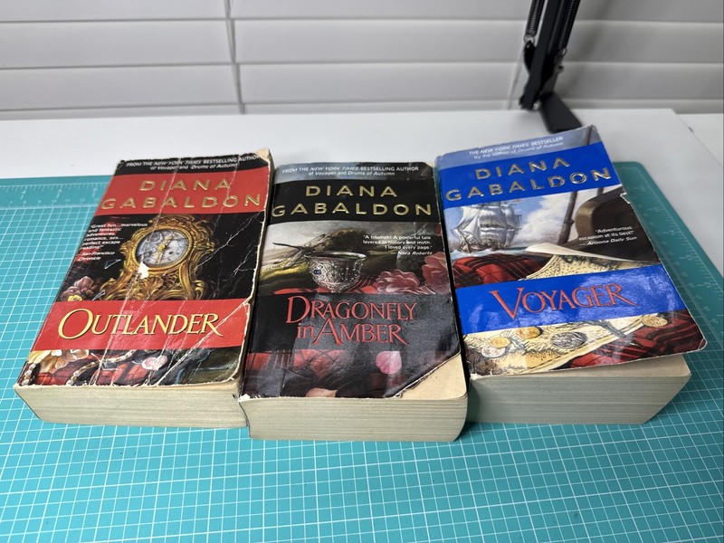 Outlander Series #1-3 PB Book Lot Diana Gabaldon Original Covers Vintage Romance gallery