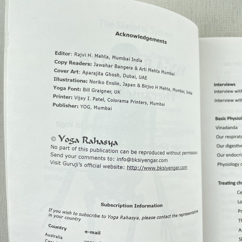 Yoga Rahasya Therapy Issue 1994-2009 Compilation BKS Iyengar Yoga PB Book gallery