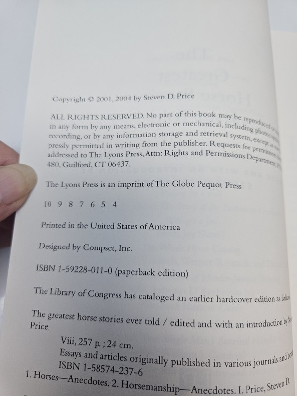 The Greatest Horse Stories Ever Told Steven D. Price Paperback 257 Pages 2004 gallery