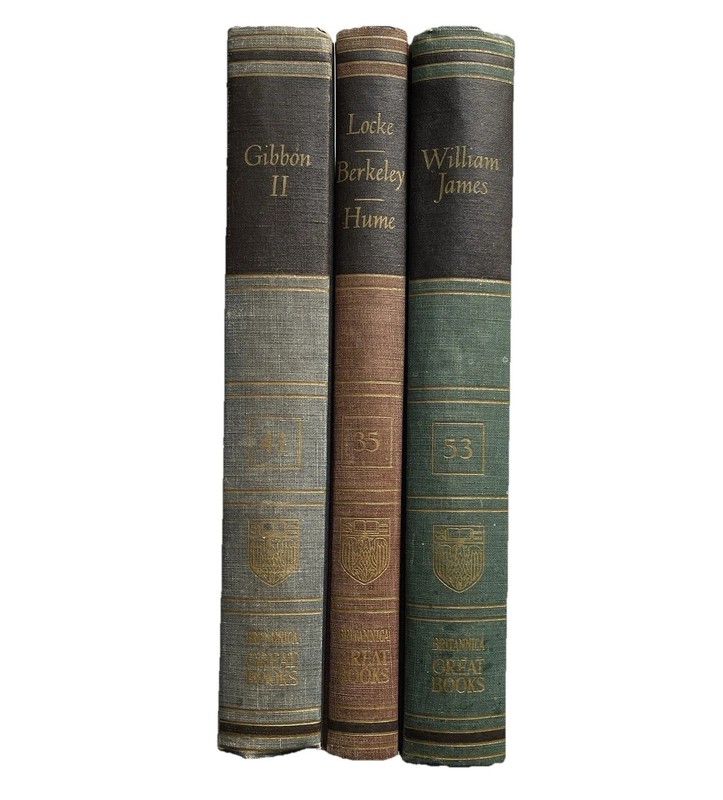 Vintage Britannica Great Books Set of 3 | Gibbon Locke Hume | Shelf Decor gallery