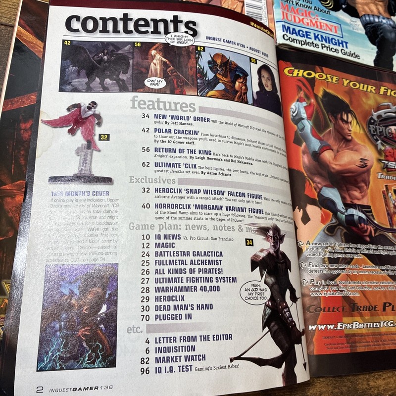 Lot Of 6 Inquest Collectible Card Magazines Issues from 1995 to 2006 gallery