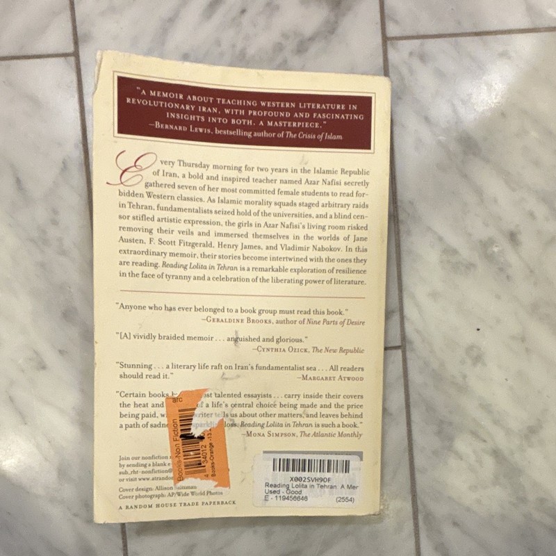Azar Nafisi Reading Lolita in Tehran Trade Paperback Memoir Iran Literature gallery