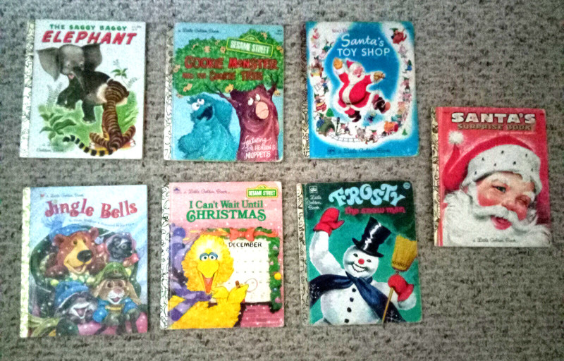 Lot of 7 Vintage Little Golden Books 1940’s to 2000’s