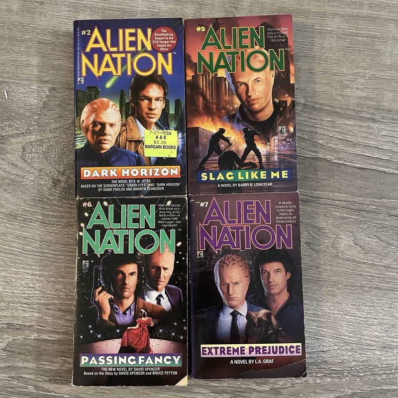 Vtg 1990s Lot of 4 Alien Nation TV Series Tie In Science Fiction Novels #2 5 6 7