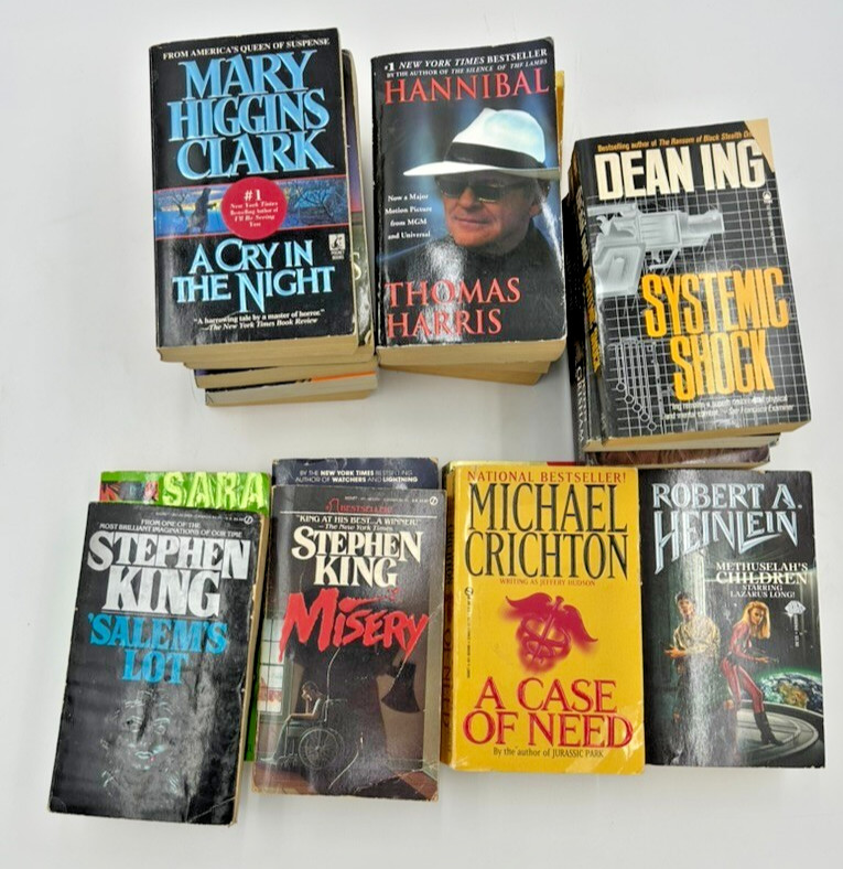Lot of 10 Random Mystery Thriller Suspense Books – Paperback Fiction Mix gallery