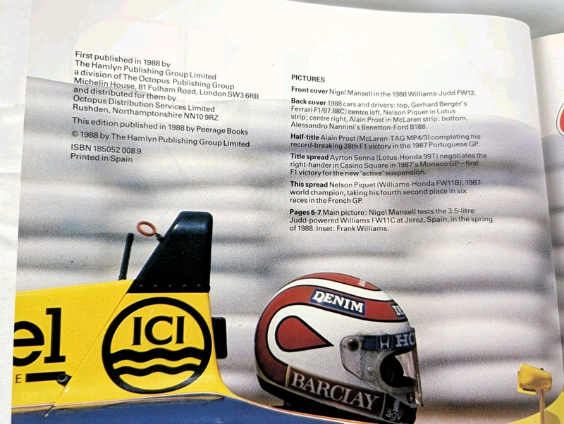 Grand Prix Revised Edition HC Alan Henry 1988 Formula 1 Racing gallery