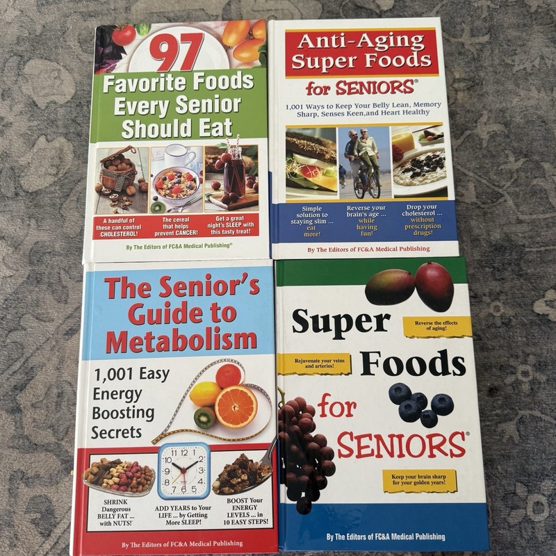 Lot Of 4 FC&A Publishing Senior Health Books Super Foods Aging Metabolism Guides