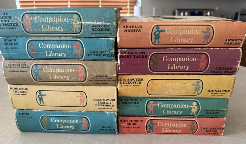 Vintage 1960s 10-Lot Companion Library 2-in-1 Books Classic Children’s Stories