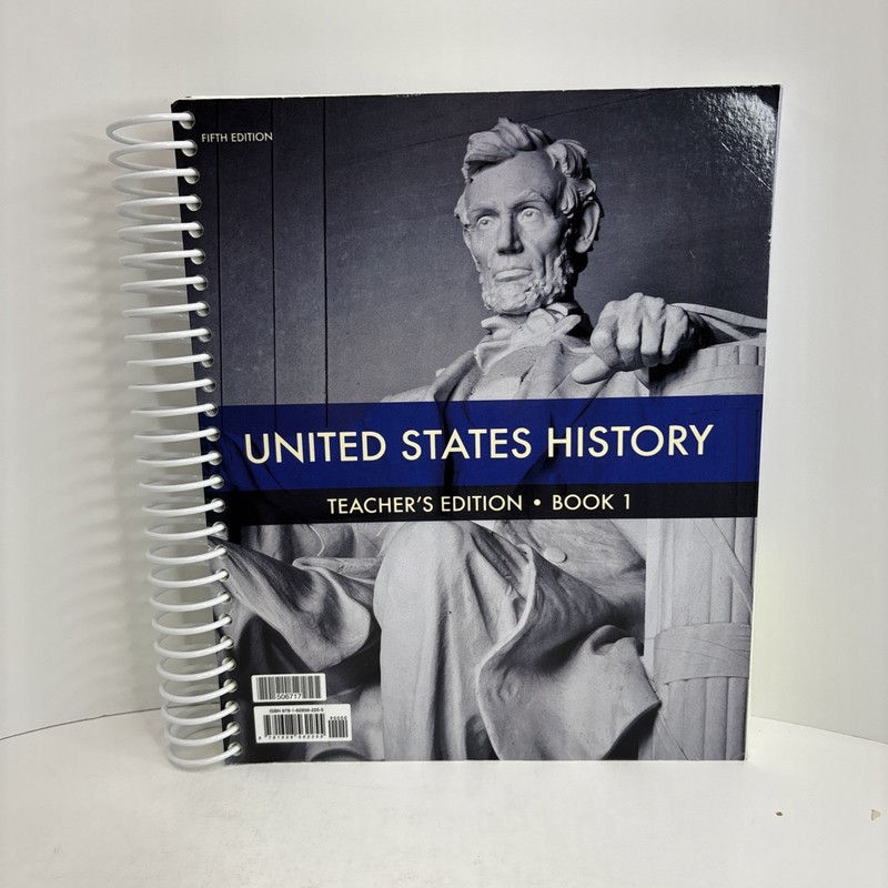 BJU United States History (5th ed) Teacher's Edition Book 1