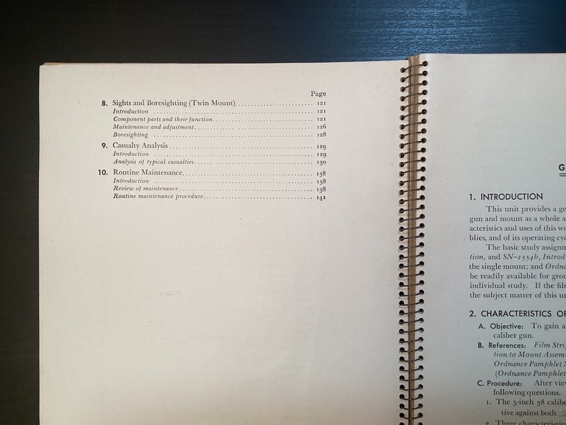 1945 Navy 5 Inch 38 Caliber Gun Student Guide in Maintenance Procedures SC Book gallery
