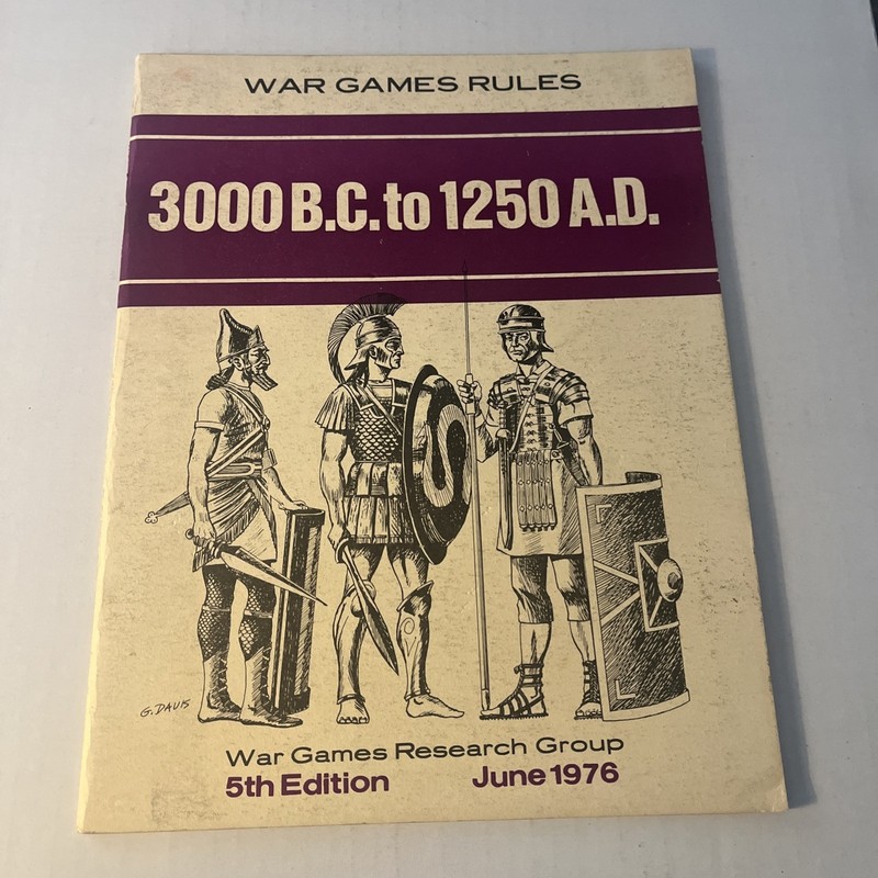 1976 War Game Rules 3000 B.C. 1250 A.D. 5th Edition War Game Research Excellent