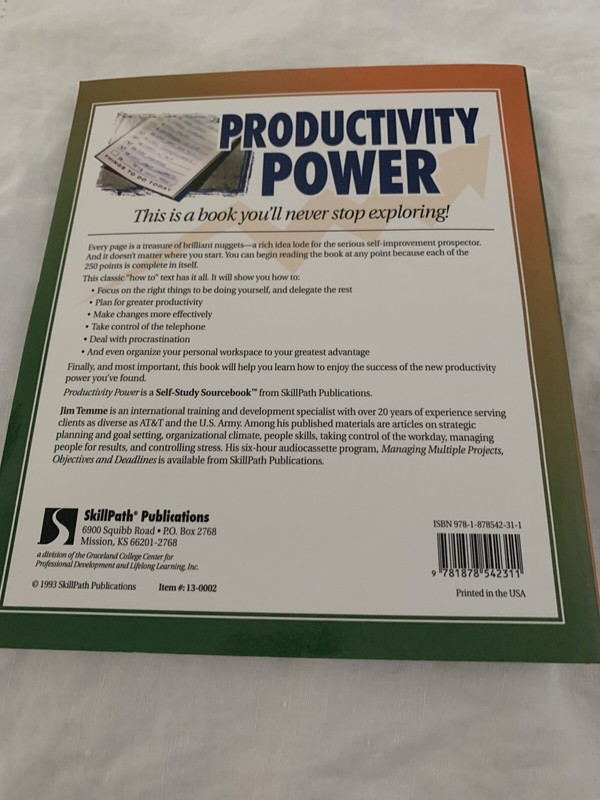 Self-Study Sourcebook Ser.: Productivity Power : Two Hundred Fifty Ideas for... gallery