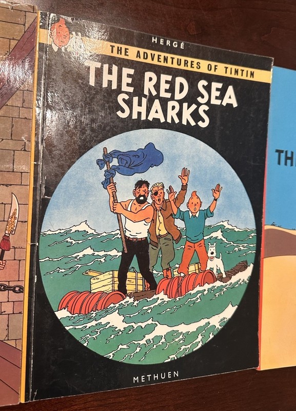 Lot of 3 The Adventures of Tintin by Herge Paperback Graphic Novels PB 1972 gallery