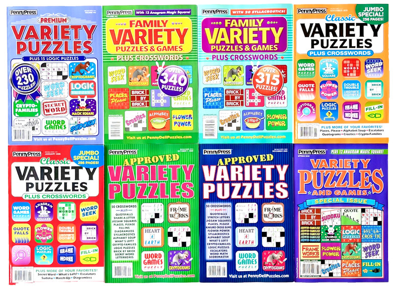 NEW Lot 8 Dell Penny Press VARIETY Family Classic Puzzle Books & More! gallery